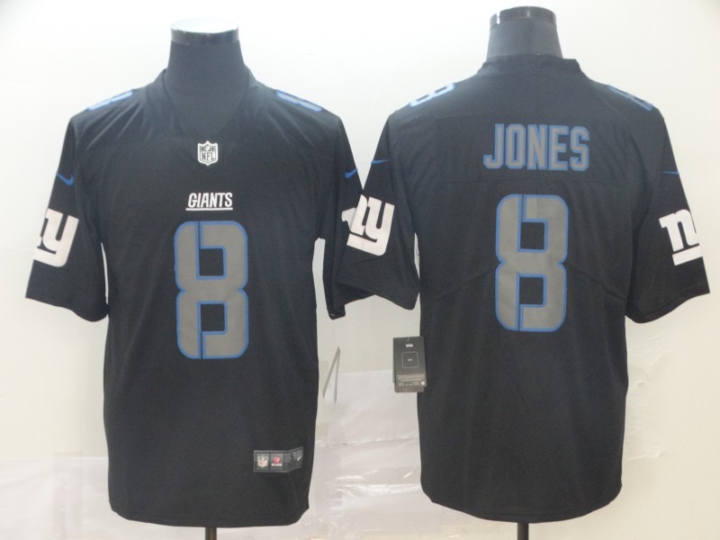 Men's New York Giants Daniel Jones #8 Black Jersey